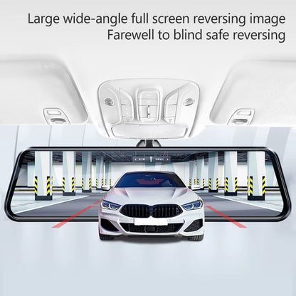 10-Inch for Car Touch Screen Video Recorder Rearview Mirror Dash Cam Front and Rear Camera Mirror DVR （Rear Camera Optional）